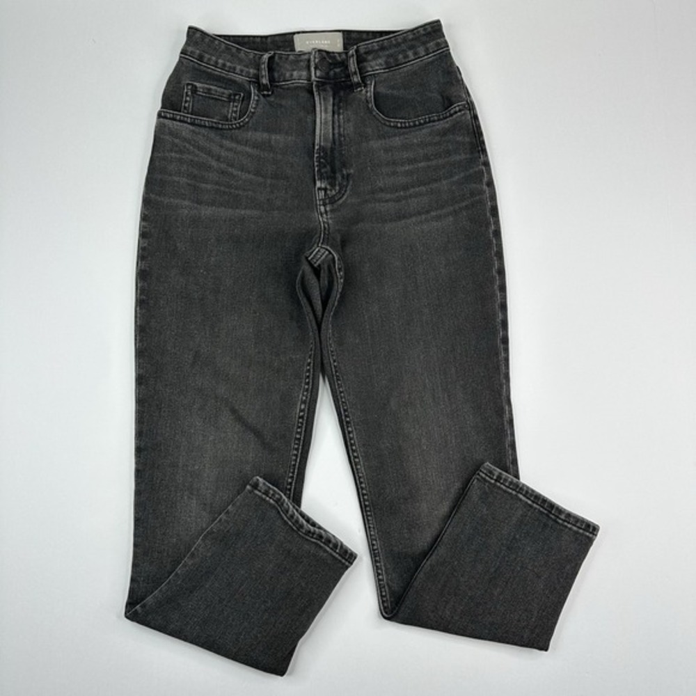 Everlane‎ The Curvy Cheeky Jean Washed Black High Rise Crop 26 WW-BLB-4183